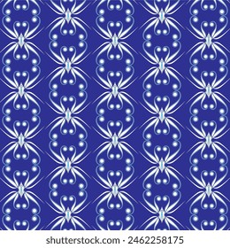 blue background with repeated white align abstract pattern