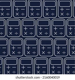 Blue background with repetition of calculators
