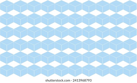 blauer Hintergrund mit Rhombus und Würfeln