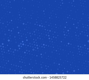 Blue background with rhombuses of different size and transparency. Vector illustration. Popular geometric pattern

