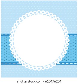 blue background with with round symbol icon, vector illustraction design