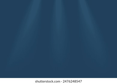 Blue background with scattered rays of light. Realistic background, background for the scene, sea depth. It can be used in web design, advertising, social media