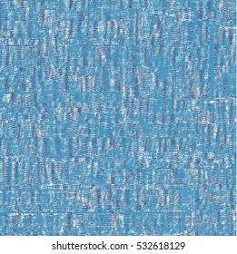 Blue background with scrap fabric. Abstract vector.