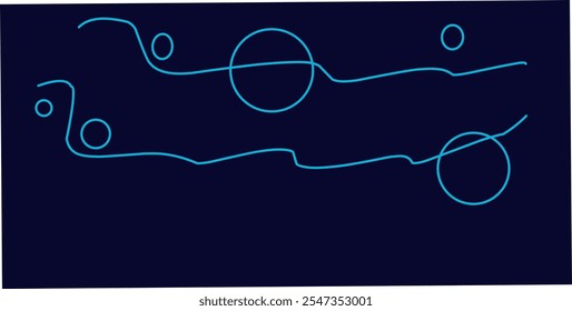 blue background with sea wave line Elements. Vector wave line icon, ocean line vortex and swing, simple water surface symbol, thin flow shape