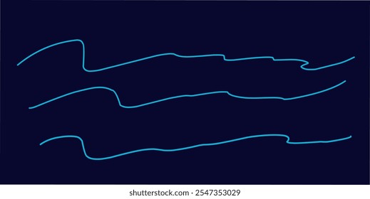 blue background with sea wave line Elements. Vector wave line icon, ocean line vortex and swing, simple water surface symbol, thin flow shape