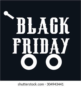 Blue background with a shopping cart with text. Vector illustration