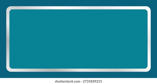 Fundo azul com moldura prateada. Design de área de copyspace livre. Perfeito para o seu design.
