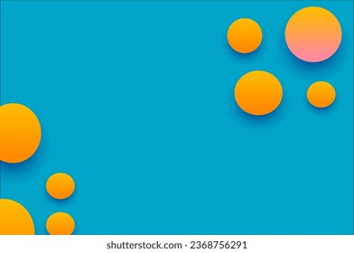 blue background simple premium elegan style cute circle golden blue