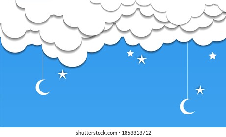blue background sky flat template