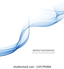 
Blue background of a smooth vector abstract wave.