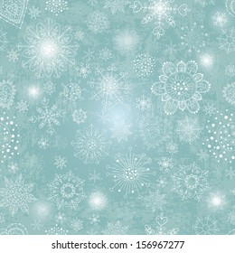 blue background with snowflake illustration .