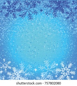 blue background snowflake winter vector