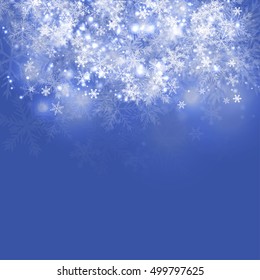 Blue Background with Snowflakes