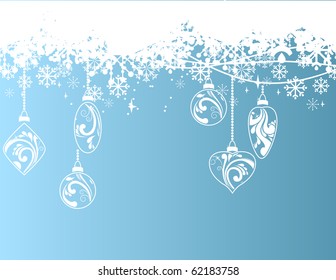 Blue background with snowflakes