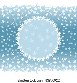 Blue background with snowflakes