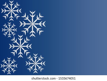 Blue background with snowflakes for Christmas.