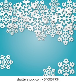 Blue background with snowflakes EPS 10