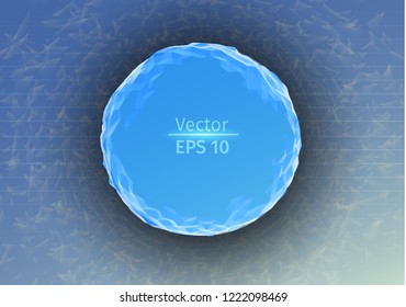 blue background with snowflakes and place for text