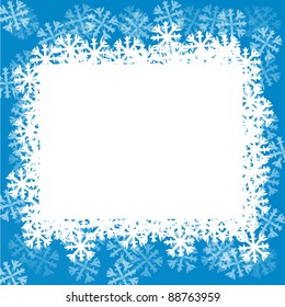 Blue background with snowflakes. Vector eps10 illustration