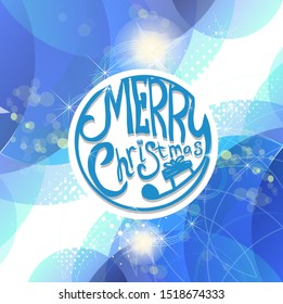 Blue background with snowflakes. Vector illustration