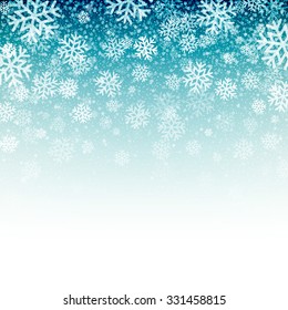 Blue background with snowflakes. Vector illustration EPS 10