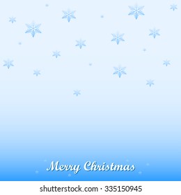 blue background with snowflakes, vector illustration