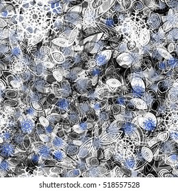 Blue background with snowflakes. Vector Illustration for christmas. 