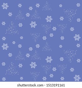 Blue background snowflakes winter pattern vector