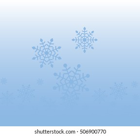 blue background of snowflakes, winter, symbol, three snowflakes vector