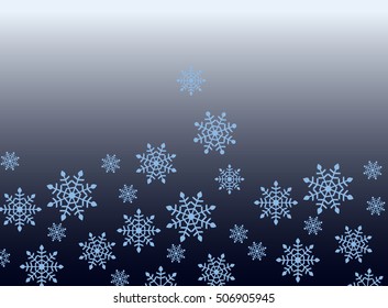 blue background of snowflakes, winter, symbol, vector