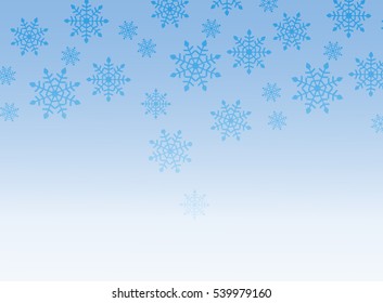blue background of snowflakes, winter, symbol, vector