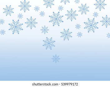 blue background of snowflakes, winter, symbol, vector