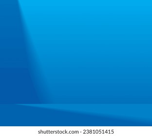 Fondo azul con sombras suaves. Ilustración vectorial moderna con gradiente suave. Diseño abstracto con espacio de copia. El concepto visual brillante y cautivador.