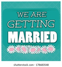 a blue background with some text and flowers for wedding celebration