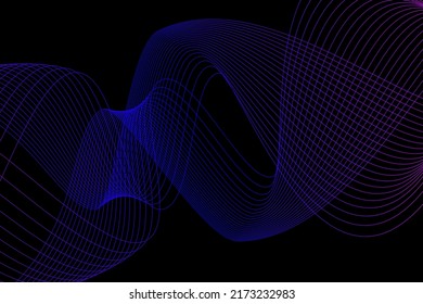 Blue background with space wavy lines