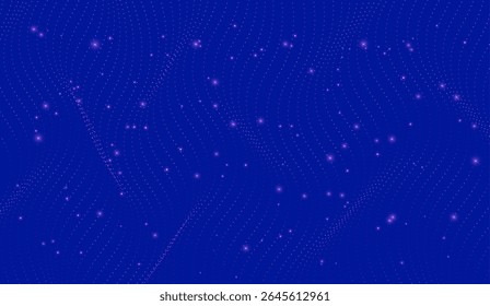 Fondo azul con luz brillante. Fondo ondulado.