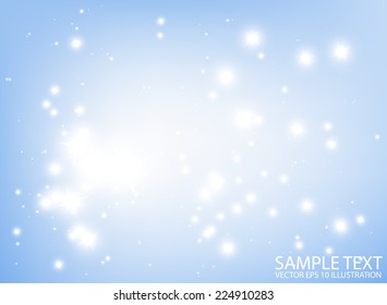 Blue background sparkle vector illustration - Shiny glitters blue vector  background  illustration