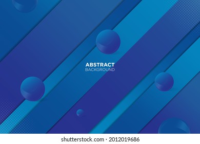 Blue background with sparkling abstract balls.