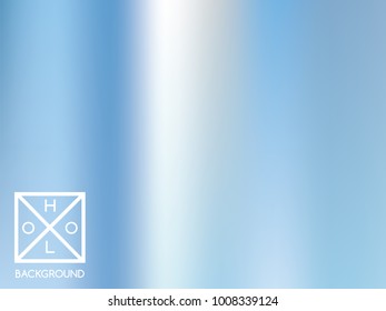 Blue background. Sparkly cover.  Abstract neon colors foil.  Trendy creative vector cosmic gradient. Mesh blue foil.  Creative neon template for banner. Iridescent print.