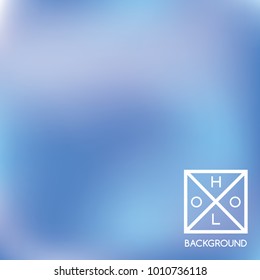 Blue background. Sparkly cover.  Abstract neon colors backdrop.  Trendy creative vector cosmic gradient. Mesh blue foil.  Creative neon template for banner. Iridescent print.