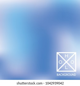 Blue background. Sparkly cover.  Abstract soft pastel colors backdrop.  Trendy creative vector cosmic gradient. Mesh blue foil.  Creative neon template for banner. Vibrant print.