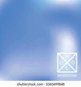 Blue background. Sparkly cover.  Abstract neon colors foil.  Trendy creative vector cosmic gradient. Mesh blue foil.  Creative neon template for banner. Iridescent print.