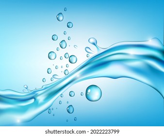 Blue background with splashing water