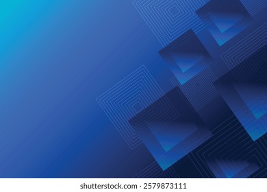 Blue background with square shape design. Its dark blue create a captivating atmosphere for websites, social media, advertising, and presentations