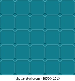 Blue background with squares convex volumetric pattern. Vector illustration.