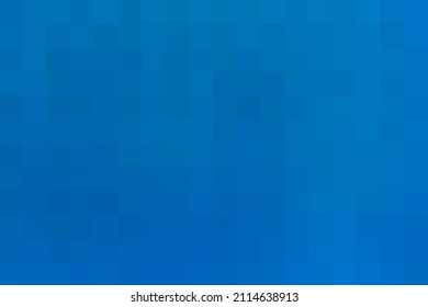 Fondo azul de los cuadrados. Textura geométrica de cuadrados azules. Patrón abstracto de píxeles cuadrados. Un respaldo de cuadrados de mosaico. Fondo azul para marca, calendario, afiche, tarjeta, pancarta, portada