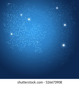Blue background with stars