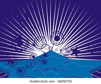 blue background with stars in vector format very easy to edit