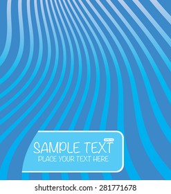 Blue background is striking. Blue curvy lines/