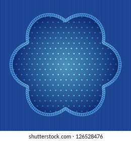 blue background with stripe and polka dot pattern - vector illustration